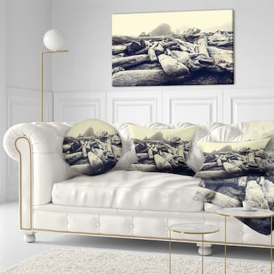 Designart 'Olympic National Park Landscape' Modern Landscape Printed Throw Pillow