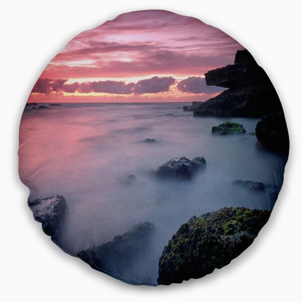 Designart Emerge From Water Samarra Beach Seashore Throw Pillow On Sale Overstock 20943999