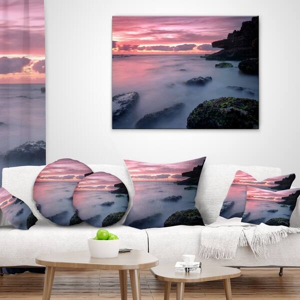 Designart Emerge From Water Samarra Beach Seashore Throw Pillow On Sale Overstock 20943999