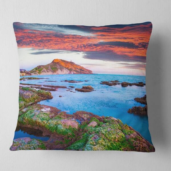 Shop Designart Colorful Giollonardo Beach Sunset Modern Seashore