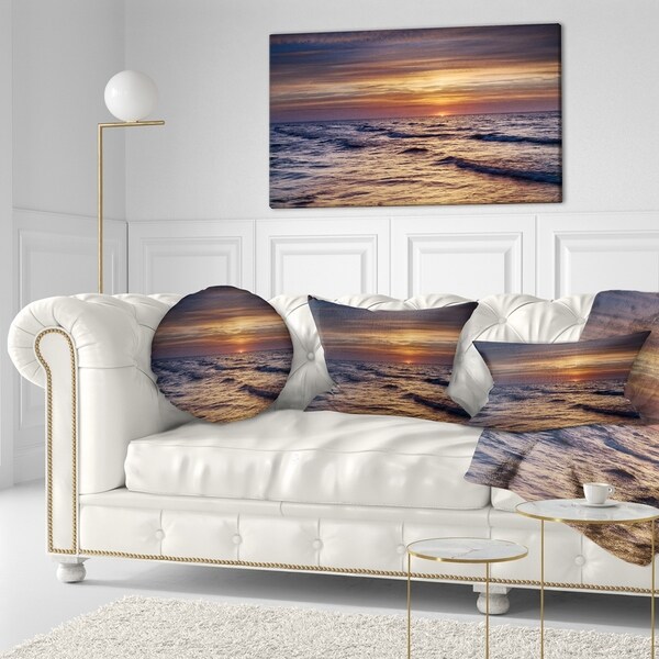 Designart 'Discontinued product' Modern Seashore Throw Pillow