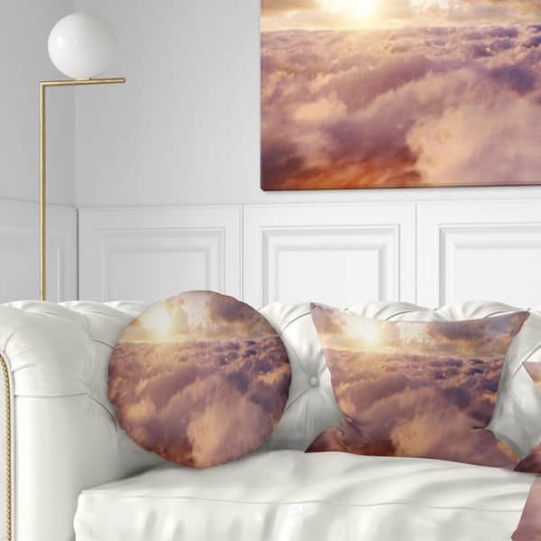 Designart Amazing Sky Above Clouds Contemporary Landscape Printed Throw Pillow On Sale Overstock 20944256