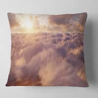 Designart Amazing Sky Above Clouds Contemporary Landscape Printed Throw Pillow On Sale Overstock 20944256