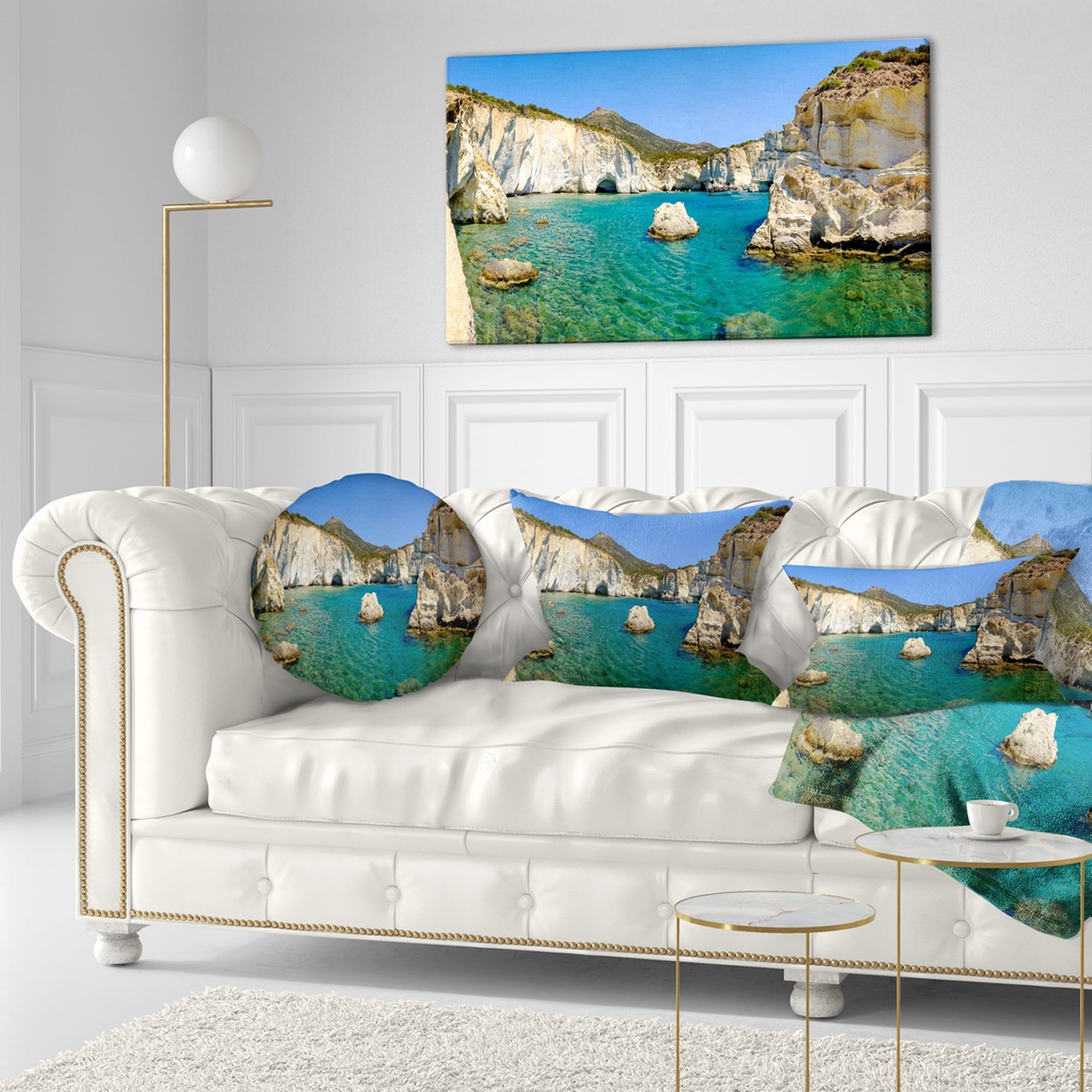 Designart 'Turquoise Water Beach Panorama' Seashore Throw