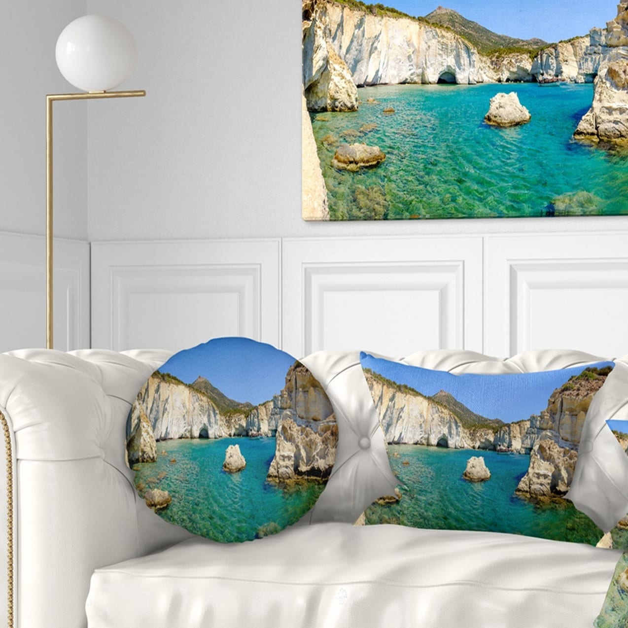 Designart 'Turquoise Water Beach Panorama' Seashore Throw