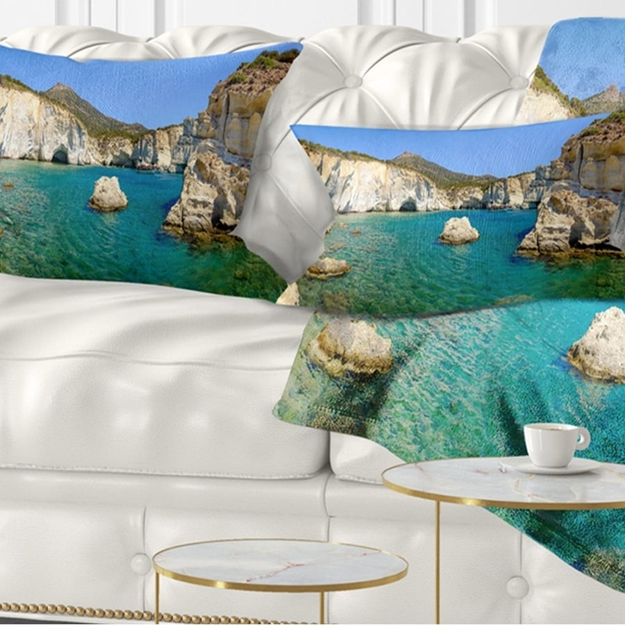 Designart 'Turquoise Water Beach Panorama' Seashore Throw