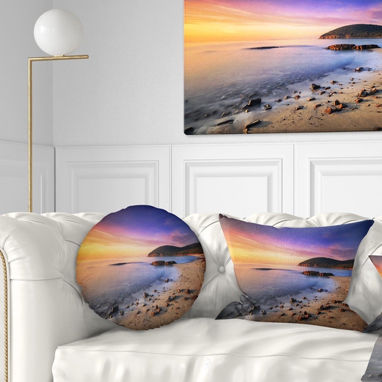 Big Sur Double Sided Indoor Outdoor Decorative Pillows - Sunset (18 x 18)  - Set of 2