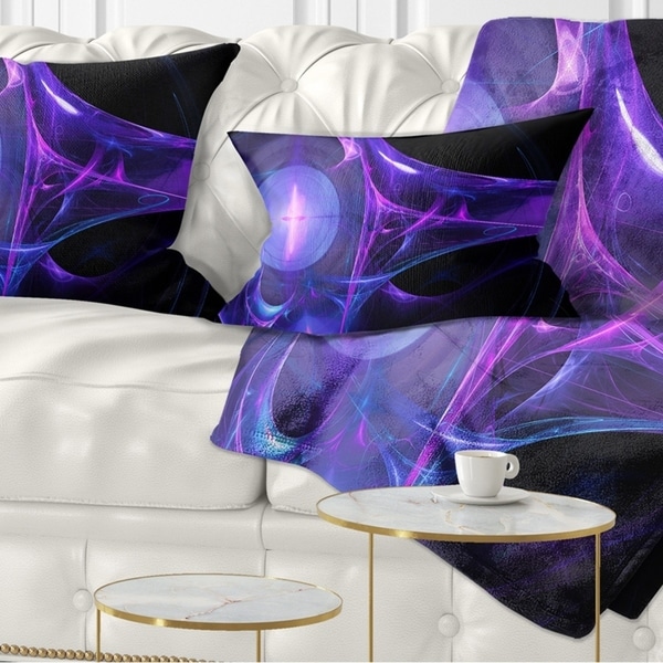 Designart 'Purple Bright Candle' Abstract Throw Pillow