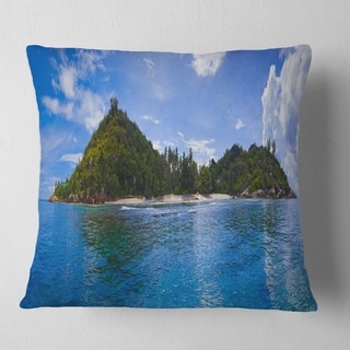 Designart CU11449-16-16-C Waters and Blue Sky Sunset Modern Seascape Round Cushion Cover for Living Room Sofa Throw Pillow 16 Insert Printed On Both Side 