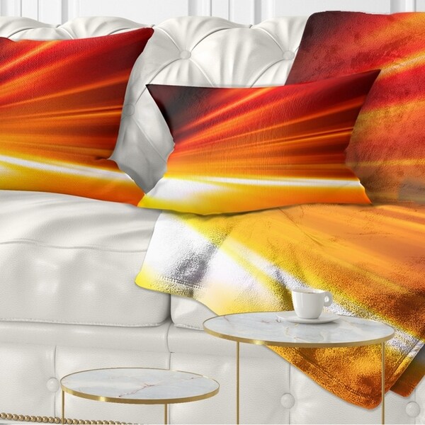 Designart 'Night Road Traffic Trail' Abstract Throw Pillow