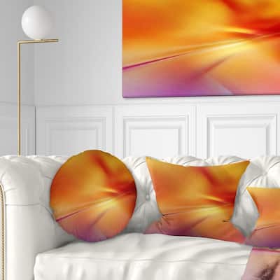Designart 'Orange Red Art' Abstract Throw Pillow