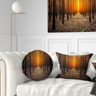 Designart Halloween Themed Spooky Dark Forest Forest Throw Pillow Overstock Com Shopping The Best Deals On Throw Pillows