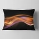 Designart '3D Gold Pink Wave Design' Abstract Throw Pillow - Bed Bath ...