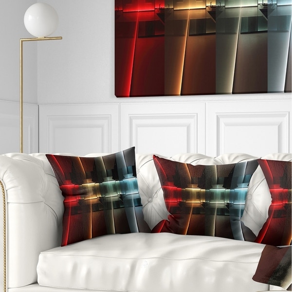 Designart 'Kitchen with LED Lighting' Abstract Throw Pillow