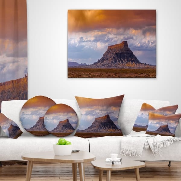 Designart Factory Buttle Utah Panorama Landscape Printed Throw Pillow On Sale Overstock 20945217