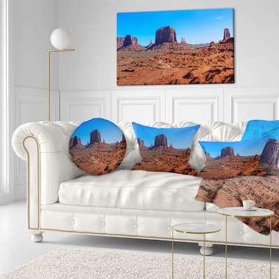 Designart 'Monument Valley National Park' Landscape Printed Throw Pillow