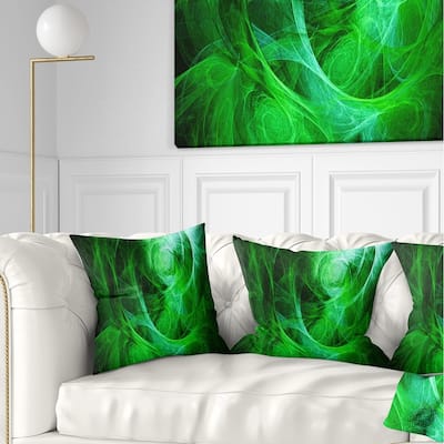 Designart 'Green Stormy Sky Texture' Abstract Throw Pillow