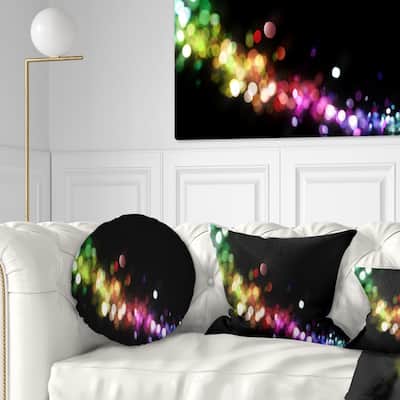 Designart 'Colorful Abstract Lighting' Abstract Throw Pillow