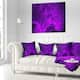 Designart 'Bright Purple Magical Fractal Forest' Abstract Throw Pillow ...