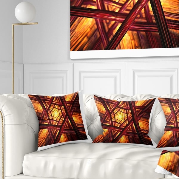 Designart 'Fractal Mandala Design' Abstract Throw Pillow