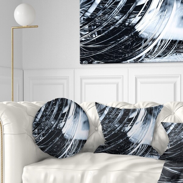 Black and best sale white abstract pillows