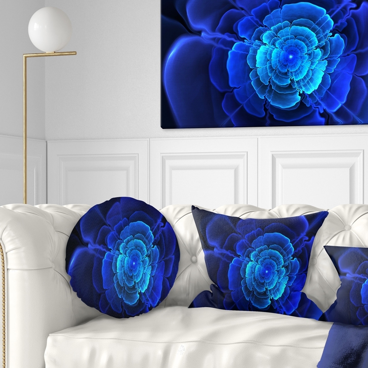 dark floral pillow