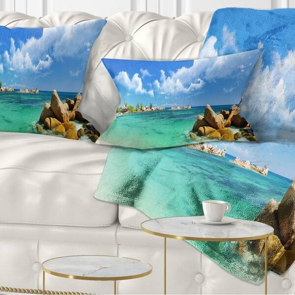 Designart Seychelles Islands Panorama Landscape Photography Throw Pillow On Sale Overstock 20945991
