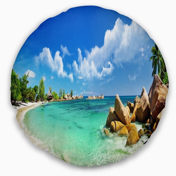 Designart Seychelles Islands Panorama Landscape Photography Throw Pillow On Sale Overstock 20945991