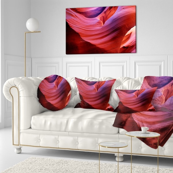 Designart CU8800-18-18 Antelope Canyon Light Rays Landscape Photography Throw Pillow 18 x 18