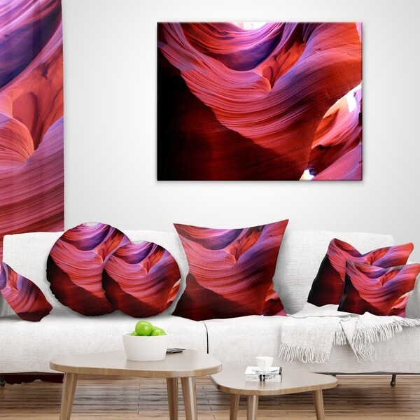 Designart CU8800-18-18 Antelope Canyon Light Rays Landscape Photography Throw Pillow 18 x 18