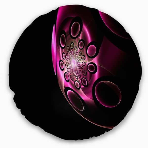 Shop Designart Purple Fractal Sphere In Dark Floral Throw Pillow On Sale Overstock 20946109