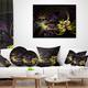 Designart 'Dark Alien Digital Art Fractal Flower' Floral Throw Pillow ...