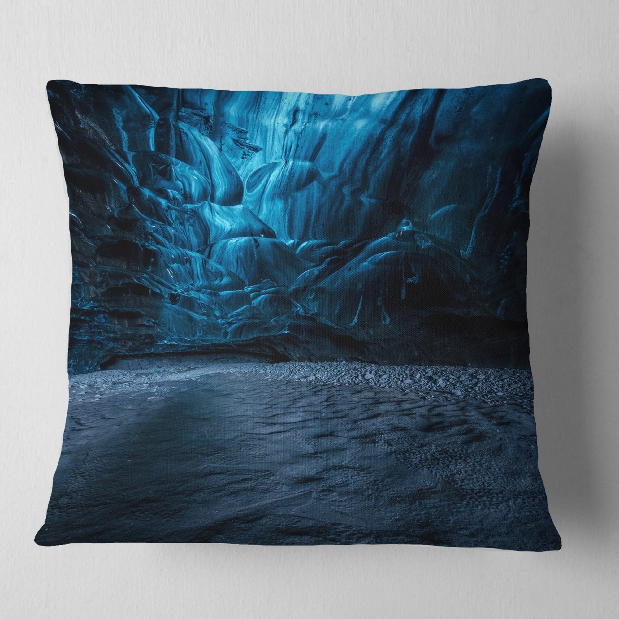 Designart Beautiful Ice Cave In Iceland Landscape Photography Throw Pillow On Sale Overstock 20946228