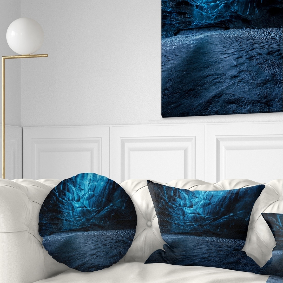 Designart Beautiful Ice Cave In Iceland Landscape Photography Throw Pillow On Sale Overstock 20946228