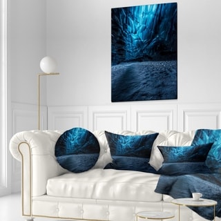 Designart 'Beautiful Ice Cave in Iceland' Landscape Photography Throw ...