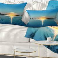 Designart 'sea Sinking Sun' Seascape Throw Pillow - Bed Bath & Beyond 