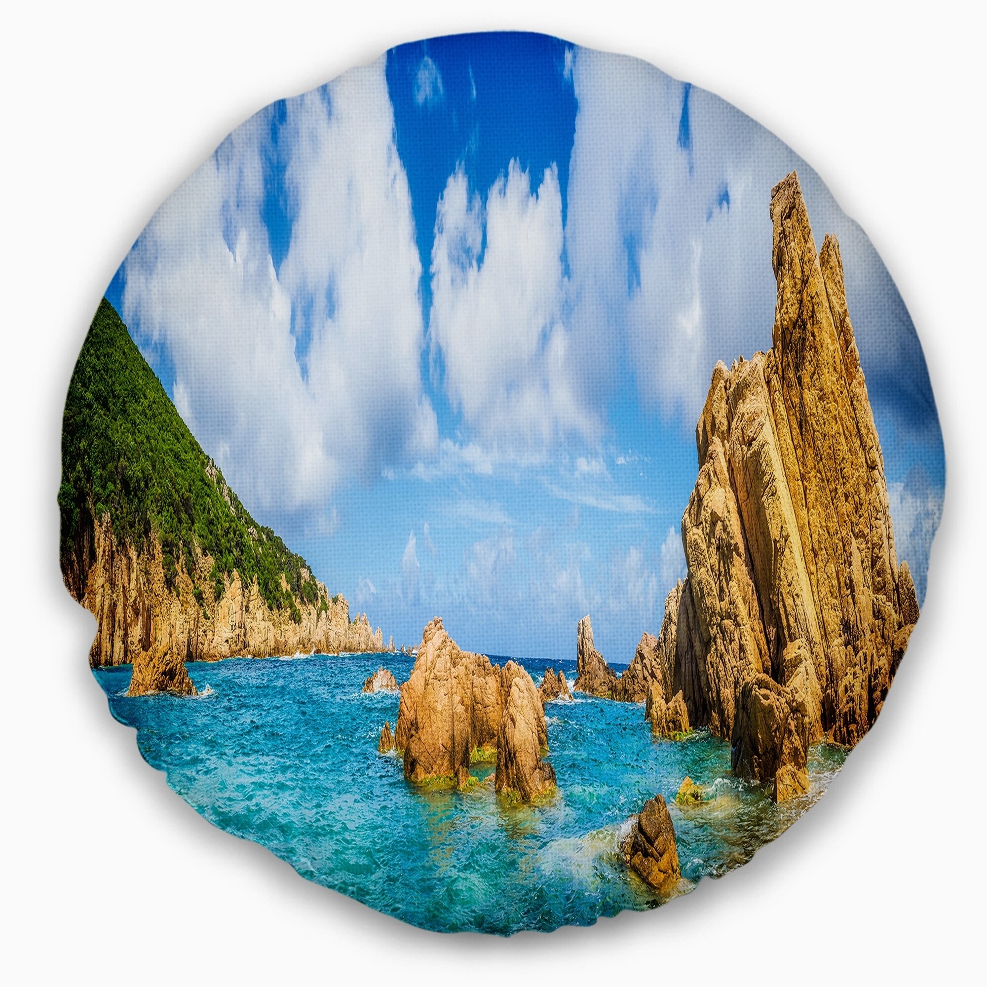 Designart 'Costa Paradise Panorama' Seashore Photo Throw