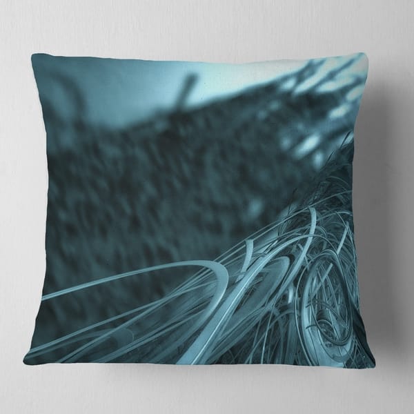 Designart Fractal Bottom Stripes Contemporary Throw Pillow Designart Fractal Bottom Stripes Contemporary Throw Pillow