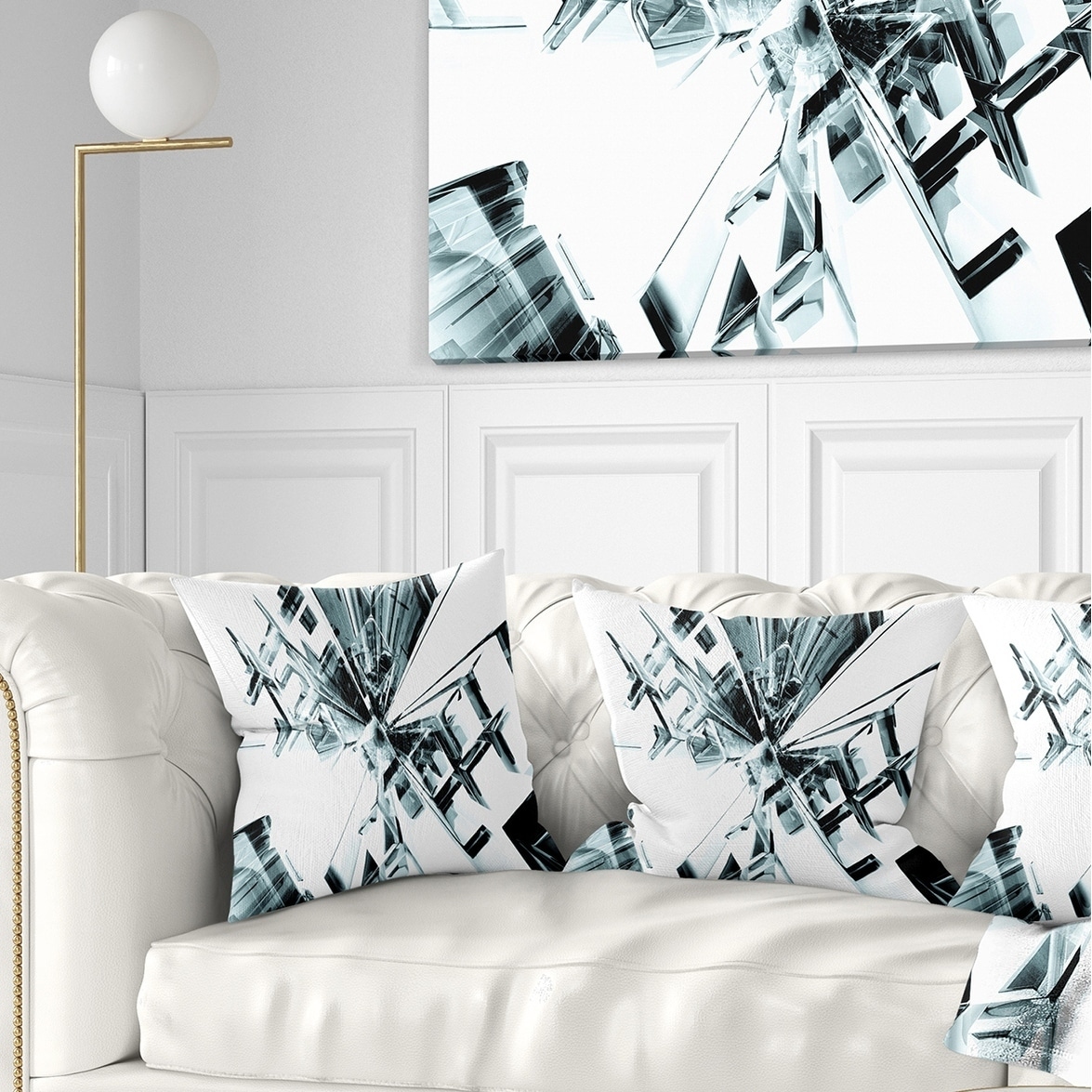 Designart Fractal 3d Cubes Everywhere Contemporary Throw Pillow Overstock 20946569