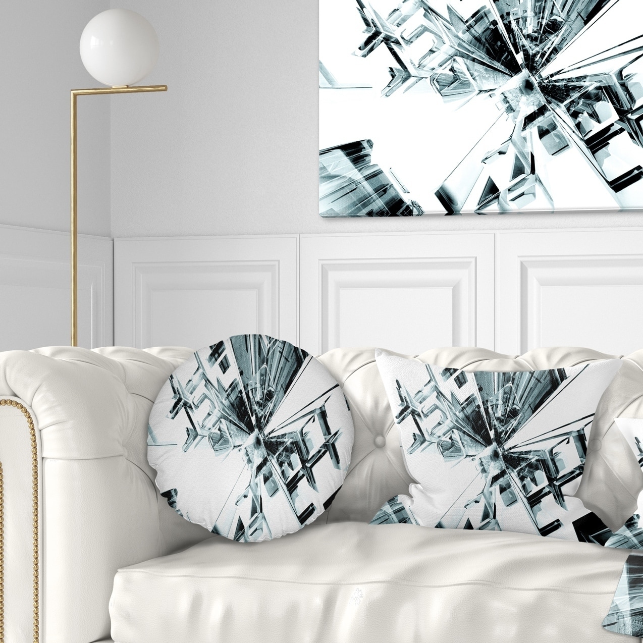 Designart Fractal 3d Cubes Everywhere Contemporary Throw Pillow Overstock 20946569