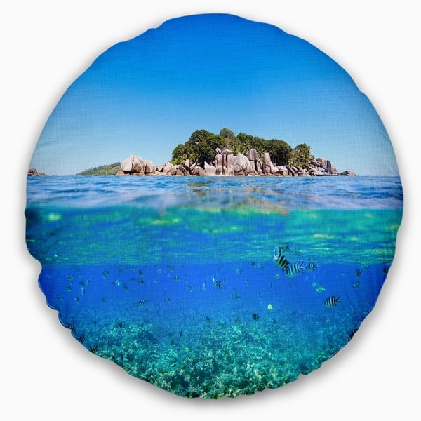 Designart Under And Above The Waters Seascape Throw Pillow On Sale Overstock 20946701