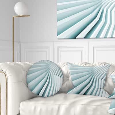 Designart 'Fractal Architecture 3D Waves' Contemporary Throw Pillow