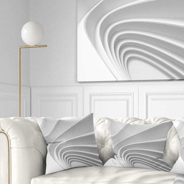 Designart 'Fractal Bulgy Layered 3D Waves' Contemporary Throw Pillow