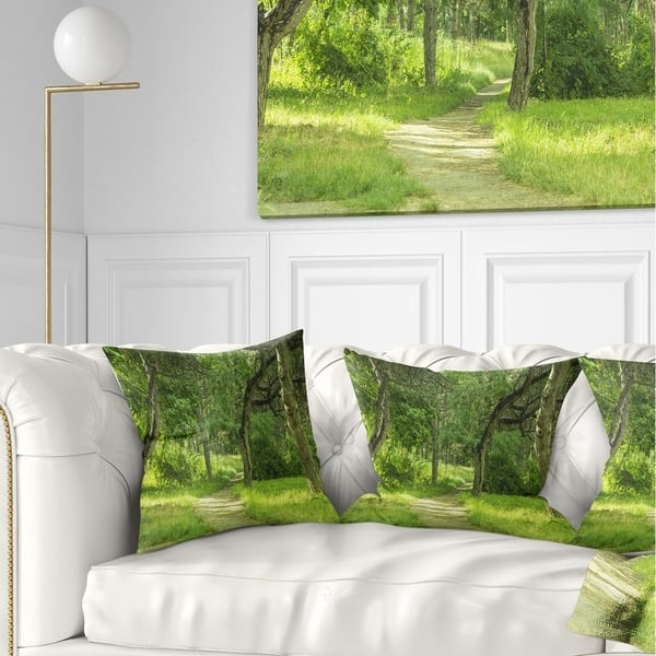 Designart 'Green Forest Path in Early Summer' Landscape Photography ...