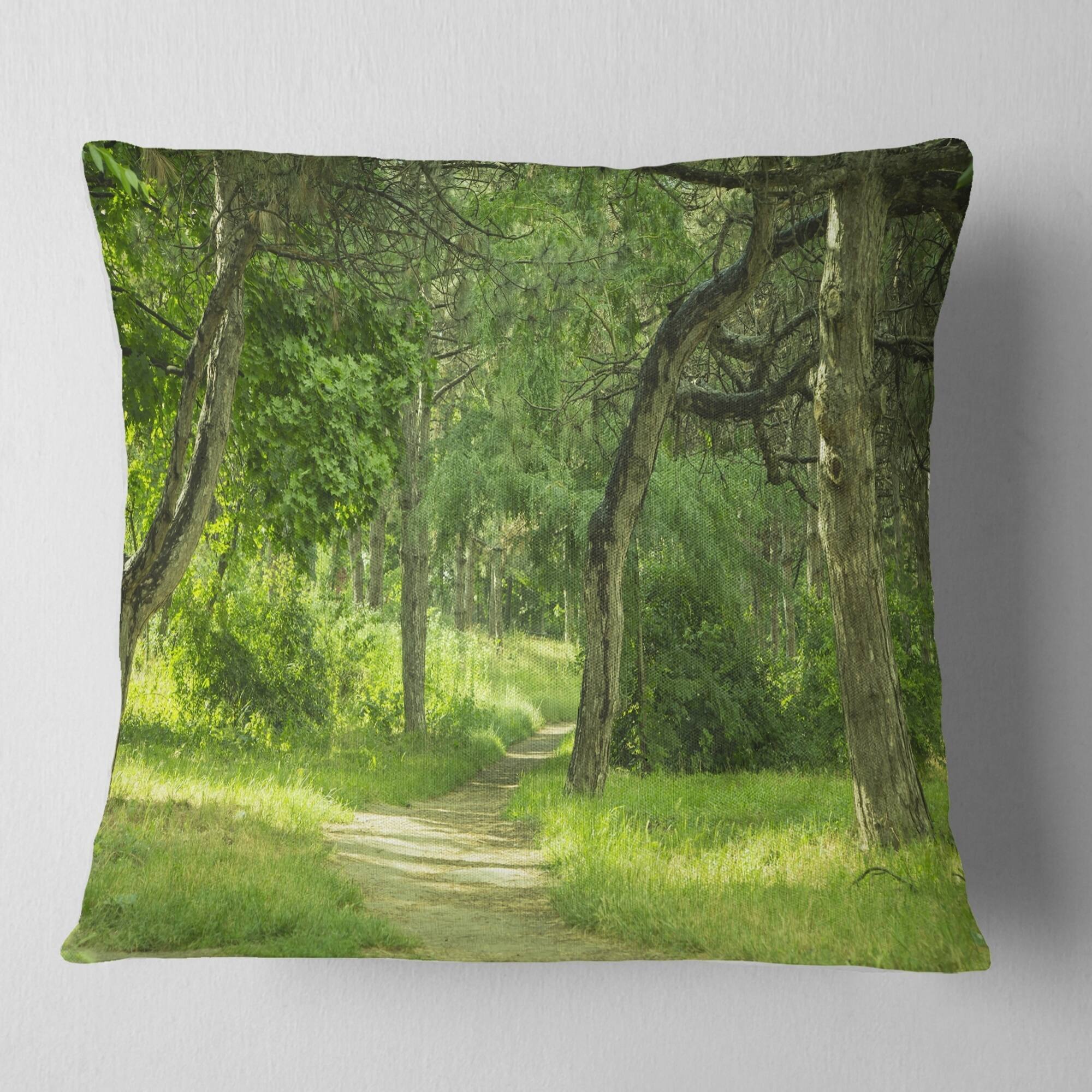 Designart 'green Forest Path In Early Summer' Landscape Photography 