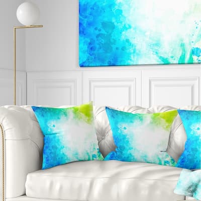 Designart 'Abstract Watercolor Art' Abstract Throw Pillow
