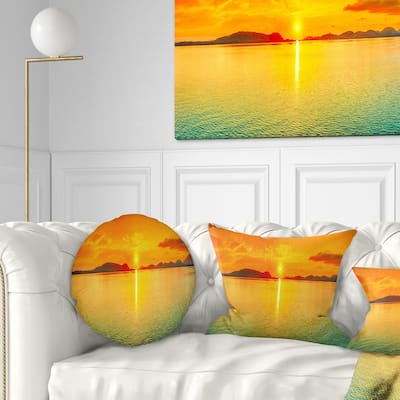 Designart 'Sunset Panorama' Photography Throw Pillow