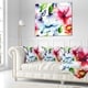 Designart 'Watercolor Flowers Everywhere' Floral Throw Pillow ...