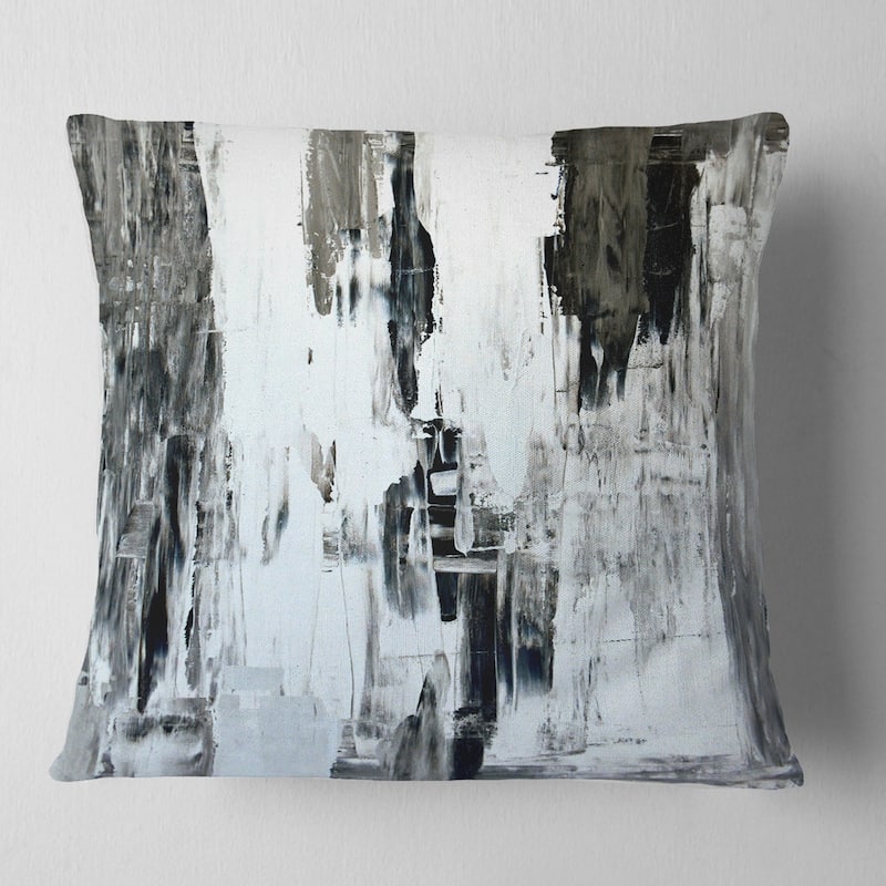 Designart 'Brown and Beige Painting' Abstract Throw Pillow