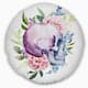 Designart 'skull With Flower Borders' Floral Throw Pillow - Bed Bath 